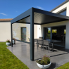 Store vertical Toile Cristal pour pergola bioclimatique Lounge