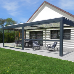 Rideau motorisé transparent pour pergola bioclimatique Architect