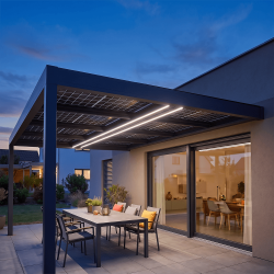 Pergola solaire photovoltaïque Lounge Portrait - ALSOL
