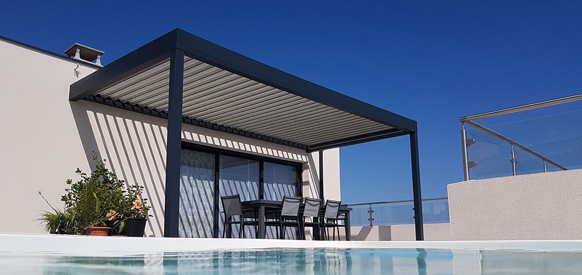 Pergola bioclimatique plein sud