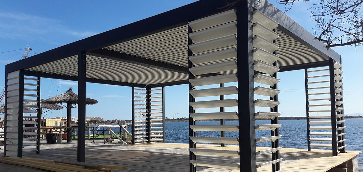 Pergola téléski nautique du Barcarès